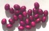 25 9x6mm Oval Fuchsia Miracle Beads